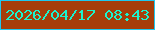 文字の大きさ：4、枠の色：1ec8ef、背景の色：a63d0a、文字の色：1af3ce 無料ブログパーツのブログ時計