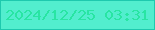 文字の大きさ：4、枠の色：1ec9ae、背景の色：52eece、文字の色：28e5a3 無料ブログパーツのブログ時計