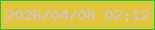 文字の大きさ：5、枠の色：1eca32、背景の色：e1c53a、文字の色：cbc0de 無料ブログパーツのブログ時計