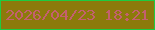 文字の大きさ：2、枠の色：1ecb41、背景の色：8c7a0b、文字の色：c3606f 無料ブログパーツのブログ時計