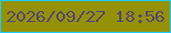 文字の大きさ：1、枠の色：1ecbfe、背景の色：959106、文字の色：55486f 無料ブログパーツのブログ時計