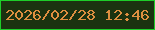 文字の大きさ：2、枠の色：1ecc29、背景の色：1b3210、文字の色：de8f40 無料ブログパーツのブログ時計