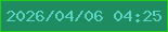 文字の大きさ：3、枠の色：1ecf15、背景の色：1e8c60、文字の色：5ad2c2 無料ブログパーツのブログ時計