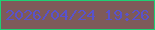 文字の大きさ：2、枠の色：1ed074、背景の色：7e5a5a、文字の色：5952cb 無料ブログパーツのブログ時計