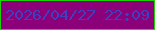 文字の大きさ：1、枠の色：1ed105、背景の色：8c0179、文字の色：423fbe 無料ブログパーツのブログ時計