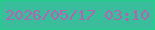 文字の大きさ：1、枠の色：1ed387、背景の色：39bd9a、文字の色：b363b1 無料ブログパーツのブログ時計