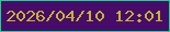 文字の大きさ：4、枠の色：1ed388、背景の色：470b6a、文字の色：c2b630 無料ブログパーツのブログ時計