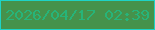 文字の大きさ：4、枠の色：1ed3c6、背景の色：45924b、文字の色：27b479 無料ブログパーツのブログ時計
