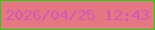 文字の大きさ：1、枠の色：1ed406、背景の色：e67681、文字の色：d257b8 無料ブログパーツのブログ時計
