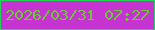 文字の大きさ：1、枠の色：1ed653、背景の色：c534d1、文字の色：6cc935 無料ブログパーツのブログ時計