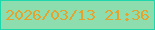 文字の大きさ：5、枠の色：1ed7ac、背景の色：8dddaf、文字の色：e4a22f 無料ブログパーツのブログ時計