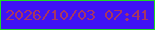 文字の大きさ：5、枠の色：1eda23、背景の色：4013f4、文字の色：a73662 無料ブログパーツのブログ時計