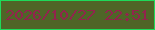 文字の大きさ：2、枠の色：1eda5a、背景の色：4f6527、文字の色：92244d 無料ブログパーツのブログ時計