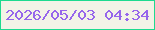 文字の大きさ：5、枠の色：1eda8f、背景の色：f3f3e7、文字の色：9666eb 無料ブログパーツのブログ時計