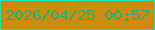 文字の大きさ：3、枠の色：1eddaa、背景の色：d1890d、文字の色：1eb879 無料ブログパーツのブログ時計