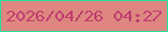 文字の大きさ：1、枠の色：1ee09b、背景の色：de8781、文字の色：bf3d6e 無料ブログパーツのブログ時計