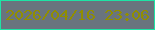 文字の大きさ：3、枠の色：1ee3a5、背景の色：69747e、文字の色：918e01 無料ブログパーツのブログ時計