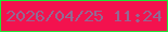文字の大きさ：5、枠の色：1ee635、背景の色：f3124e、文字の色：946892 無料ブログパーツのブログ時計