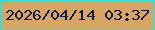 文字の大きさ：5、枠の色：1ee6e4、背景の色：d6a662、文字の色：101c4f 無料ブログパーツのブログ時計