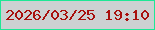 文字の大きさ：1、枠の色：1ee795、背景の色：ccd1d2、文字の色：a8100d 無料ブログパーツのブログ時計