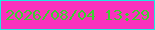 文字の大きさ：3、枠の色：1ee9e0、背景の色：fa32bd、文字の色：3dce31 無料ブログパーツのブログ時計