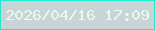 文字の大きさ：4、枠の色：1eead1、背景の色：c9d4d6、文字の色：e6fbef 無料ブログパーツのブログ時計
