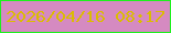 文字の大きさ：4、枠の色：1ef01e、背景の色：d58ac1、文字の色：dbbc01 無料ブログパーツのブログ時計