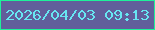 文字の大きさ：4、枠の色：1ef09a、背景の色：615e9b、文字の色：67e7f2 無料ブログパーツのブログ時計