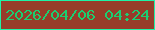 文字の大きさ：4、枠の色：1ef2a6、背景の色：973c2a、文字の色：1bce71 無料ブログパーツのブログ時計