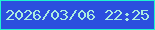 文字の大きさ：5、枠の色：1ef3d1、背景の色：2b4fde、文字の色：abede0 無料ブログパーツのブログ時計