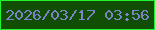 文字の大きさ：4、枠の色：1ef52f、背景の色：124d04、文字の色：7c83cb 無料ブログパーツのブログ時計