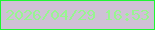 文字の大きさ：1、枠の色：1ef533、背景の色：cfc1d6、文字の色：98f591 無料ブログパーツのブログ時計