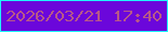 文字の大きさ：5、枠の色：1ef5fa、背景の色：6b07db、文字の色：b75888 無料ブログパーツのブログ時計