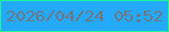 文字の大きさ：1、枠の色：1ef68f、背景の色：23aafc、文字の色：70767b 無料ブログパーツのブログ時計