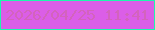 文字の大きさ：4、枠の色：1ef7ac、背景の色：db5ee7、文字の色：d363bd 無料ブログパーツのブログ時計