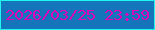 文字の大きさ：5、枠の色：1ef7ee、背景の色：1575ba、文字の色：dc05bd 無料ブログパーツのブログ時計