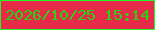 文字の大きさ：2、枠の色：1efb24、背景の色：e82a4a、文字の色：22d611 無料ブログパーツのブログ時計