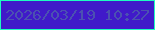 文字の大きさ：5、枠の色：1efbc0、背景の色：401ac9、文字の色：4b51b1 無料ブログパーツのブログ時計