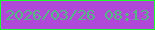 文字の大きさ：4、枠の色：1efc30、背景の色：b048d8、文字の色：52ba80 無料ブログパーツのブログ時計