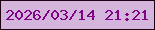 文字の大きさ：5、枠の色：1f0012、背景の色：d4b5dc、文字の色：810286 無料ブログパーツのブログ時計