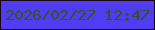 文字の大きさ：2、枠の色：1f0116、背景の色：4e3ef1、文字の色：3f4a26 無料ブログパーツのブログ時計