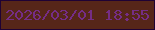 文字の大きさ：2、枠の色：1f0234、背景の色：562619、文字の色：752d86 無料ブログパーツのブログ時計