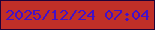 文字の大きさ：1、枠の色：1f0237、背景の色：c02f28、文字の色：4410c6 無料ブログパーツのブログ時計