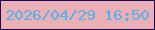 文字の大きさ：2、枠の色：1f0457、背景の色：ebb0b6、文字の色：51b2ee 無料ブログパーツのブログ時計