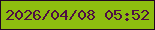 文字の大きさ：1、枠の色：1f0523、背景の色：8dbd0f、文字の色：4f0f43 無料ブログパーツのブログ時計