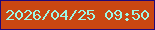文字の大きさ：4、枠の色：1f0878、背景の色：ca4712、文字の色：9df8e5 無料ブログパーツのブログ時計