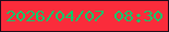 文字の大きさ：5、枠の色：1f0d1c、背景の色：fa2c3b、文字の色：10c86a 無料ブログパーツのブログ時計