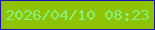 文字の大きさ：4、枠の色：1f10b3、背景の色：8ec303、文字の色：85f27d 無料ブログパーツのブログ時計