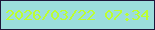 文字の大きさ：5、枠の色：1f143a、背景の色：9cdddc、文字の色：bcff30 無料ブログパーツのブログ時計