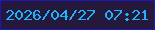 文字の大きさ：3、枠の色：1f15bc、背景の色：24183b、文字の色：21b2ff 無料ブログパーツのブログ時計